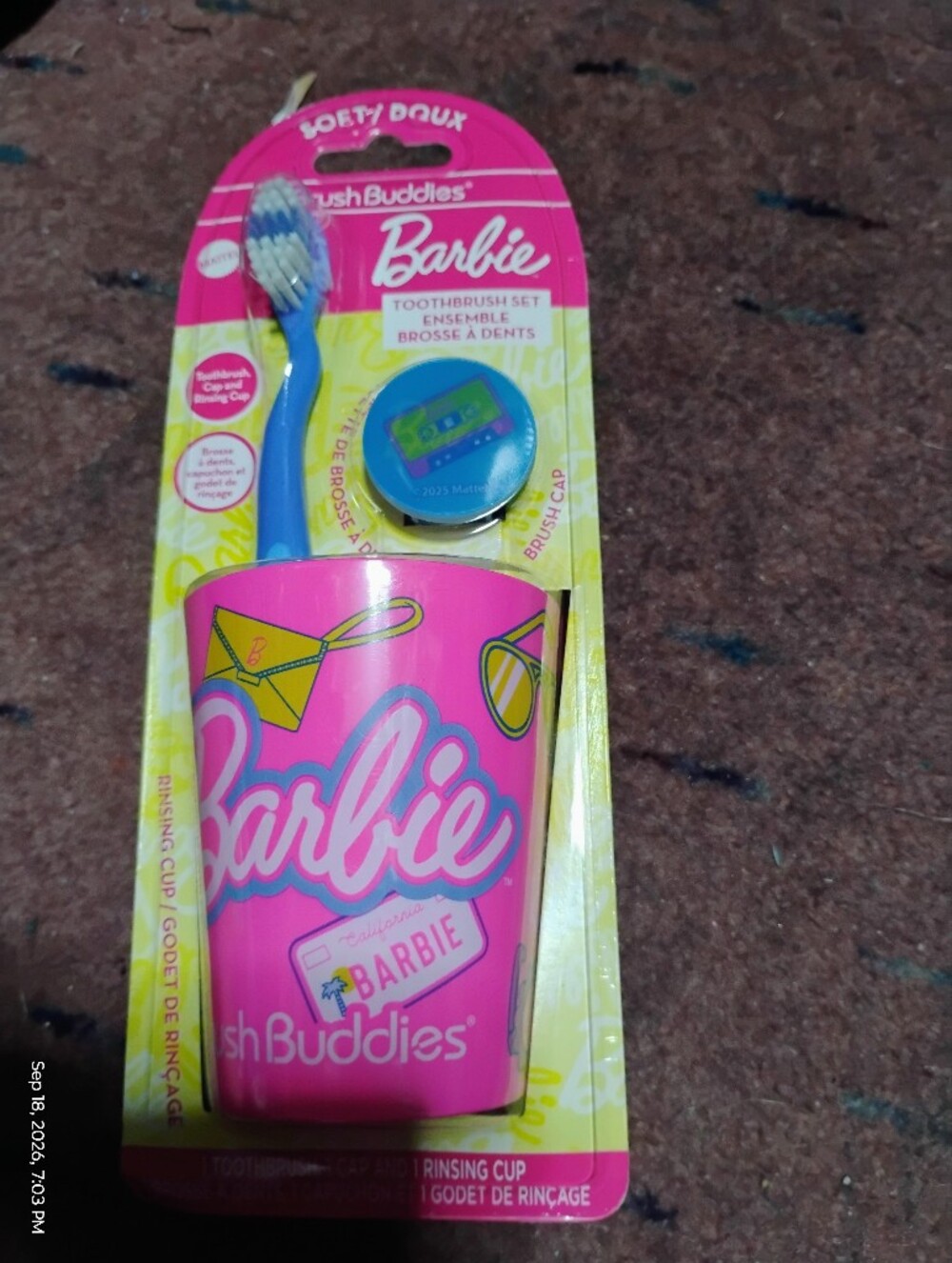 Barbie toothbrush set